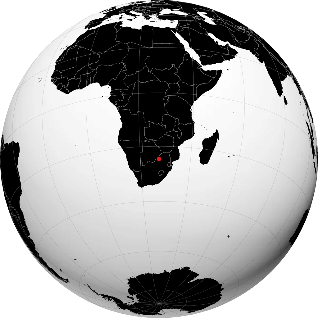 Thabazimbi on the globe