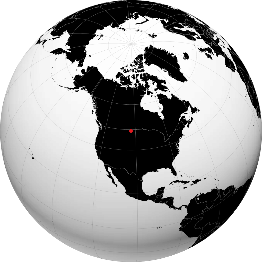 Tioga on the globe