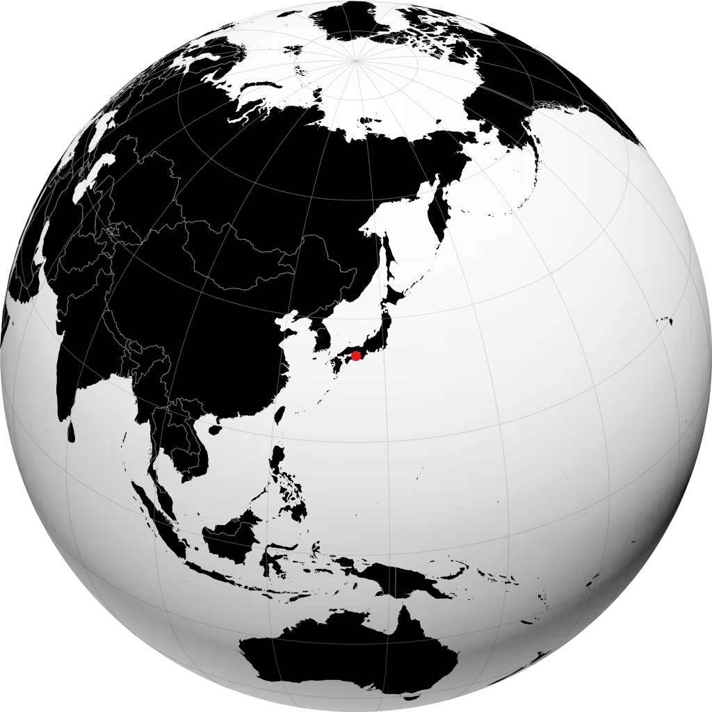 Tokushima on the globe