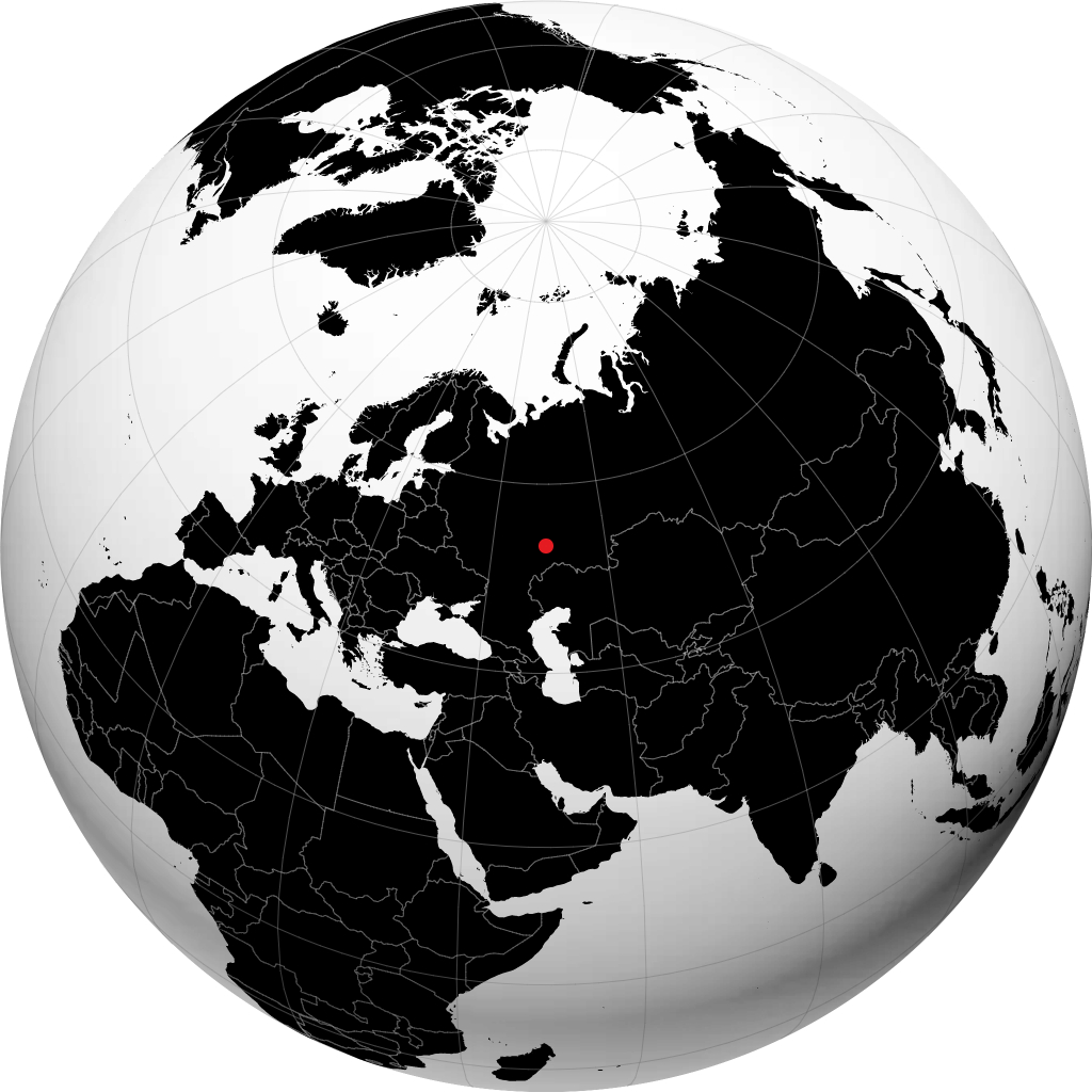 Tolyatti on the globe