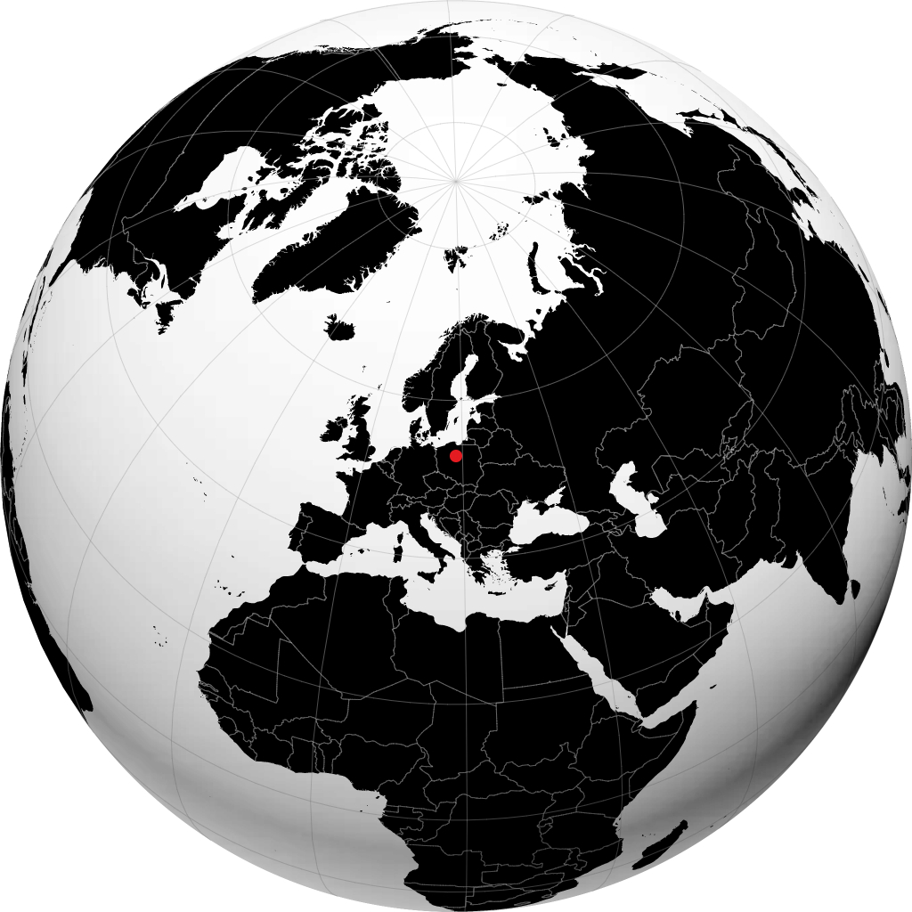 Toruń on the globe