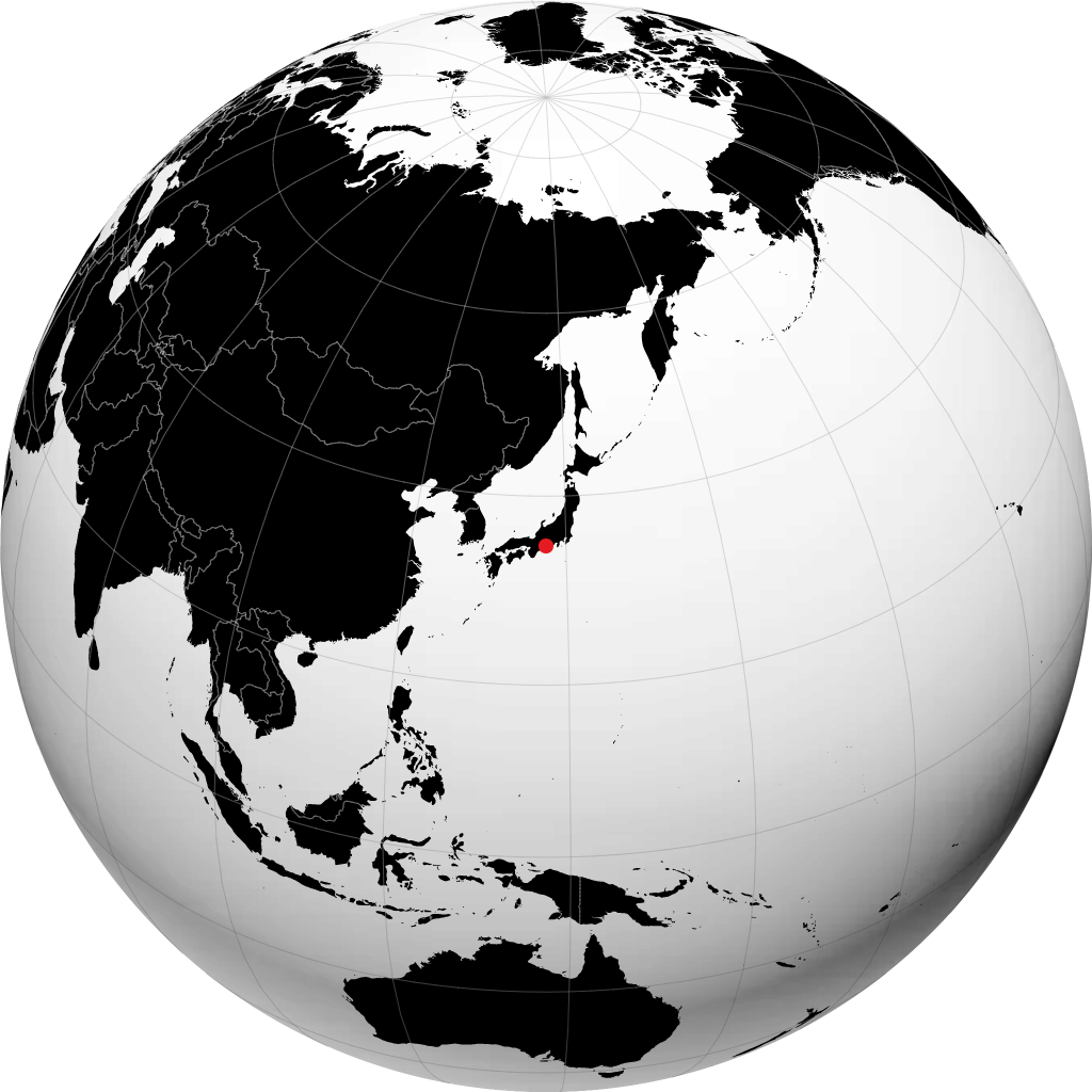 Toyohashi-shi on the globe