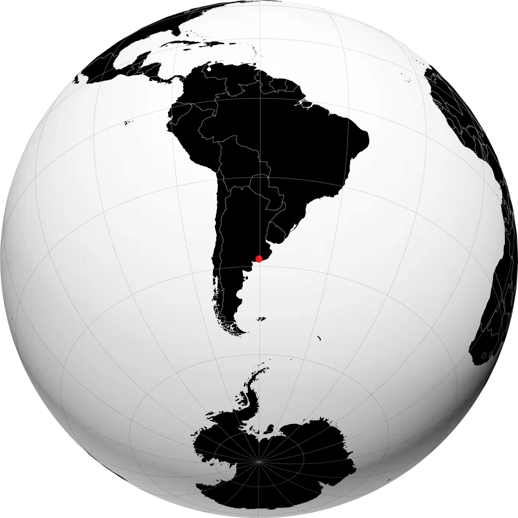 Tres Arroyos on the globe
