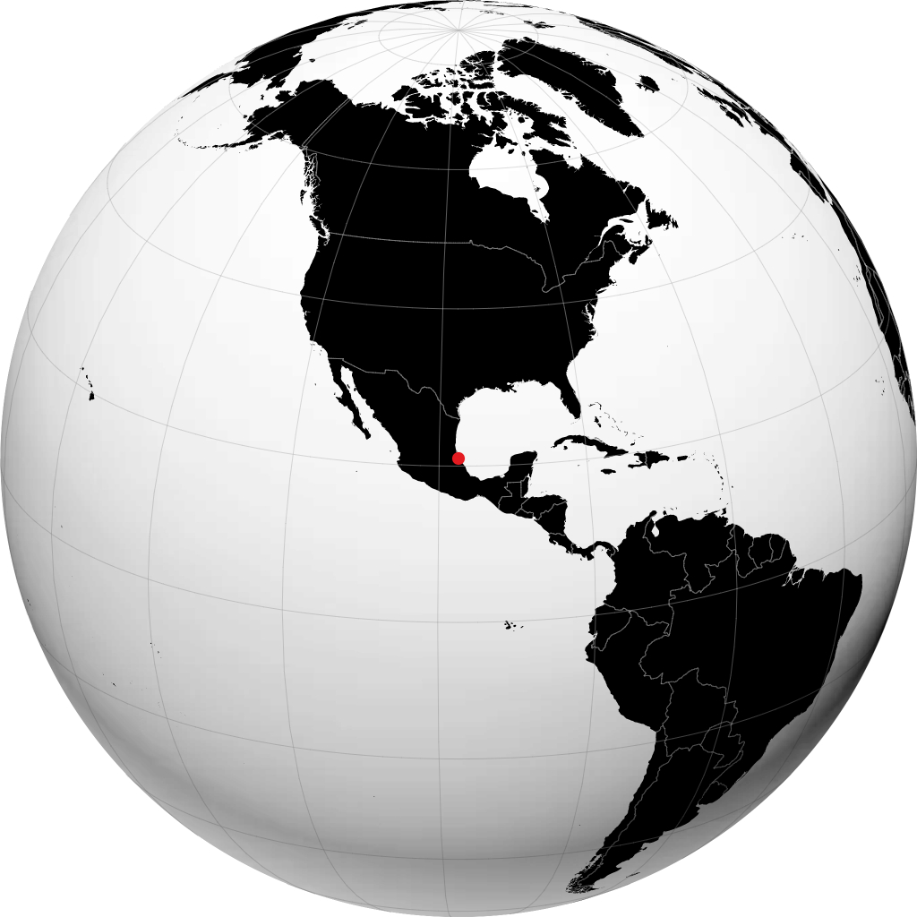 Tuxpan de Rodriguez Cano on the globe