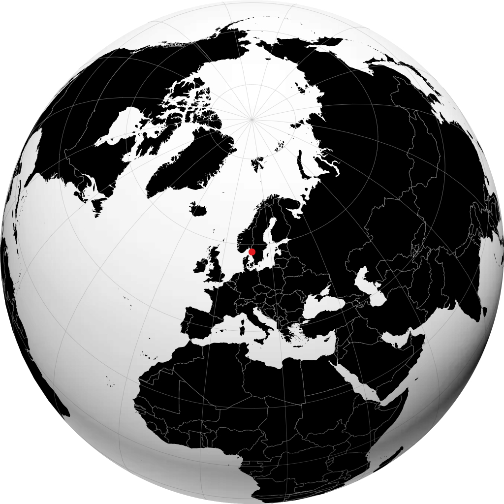 Uddevalla on the globe