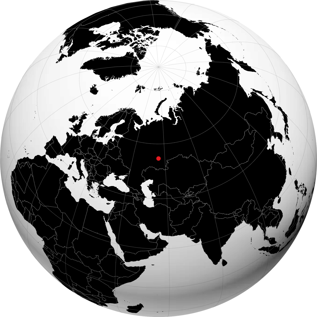 Ufa on the globe