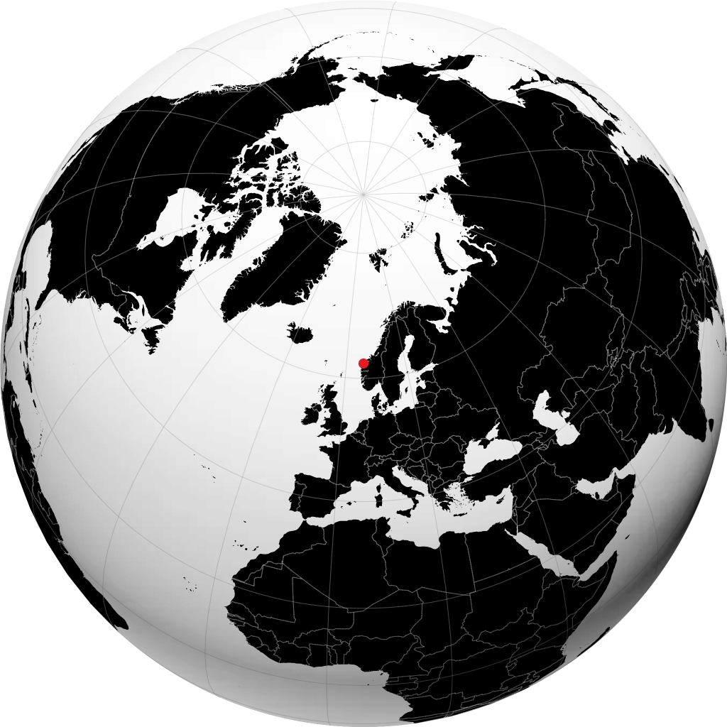 Ulsteinvik on the globe