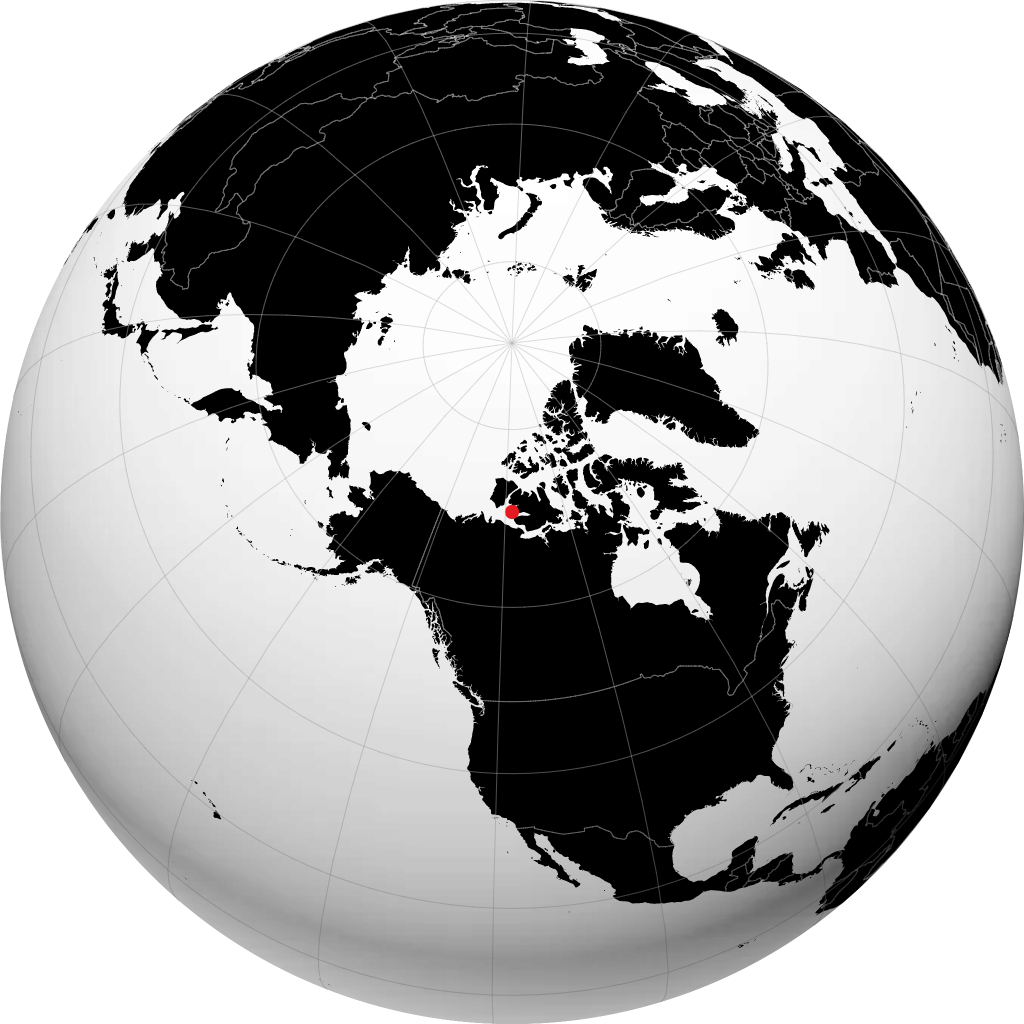 Ulukhaktok on the globe
