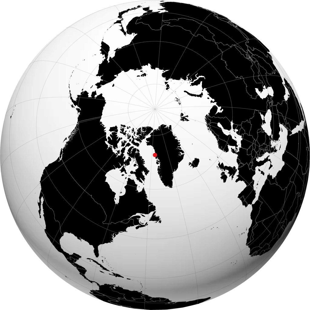 Upernavik on the globe