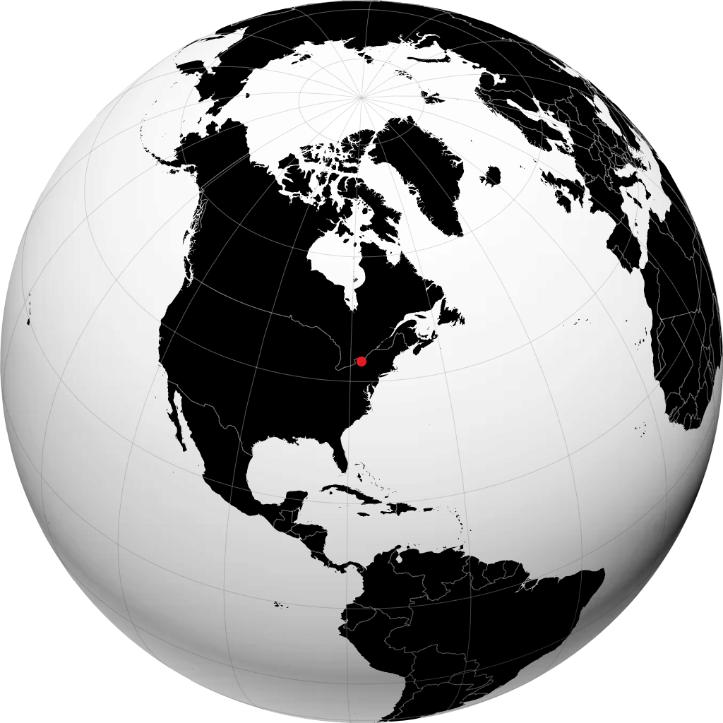 Rochester on the globe