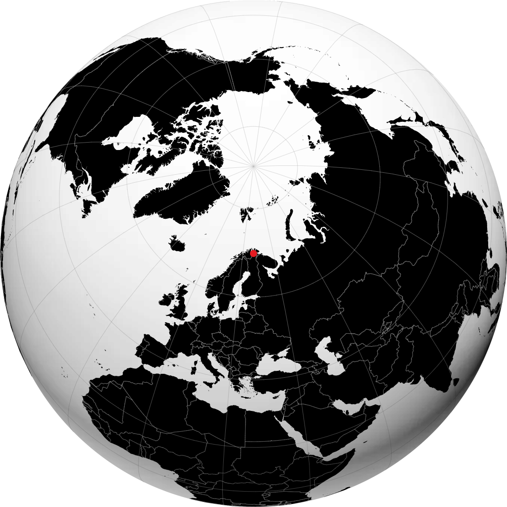 Utsjoki on the globe