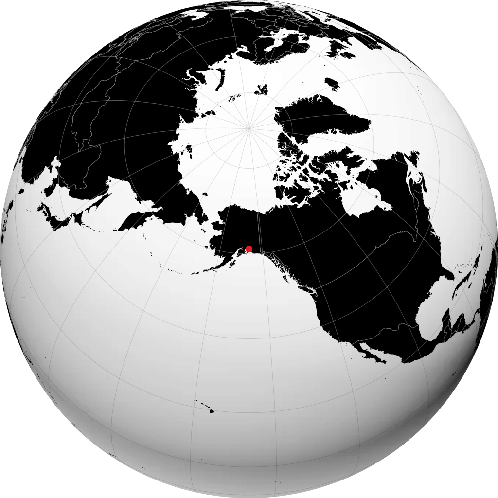 Valdez on the globe