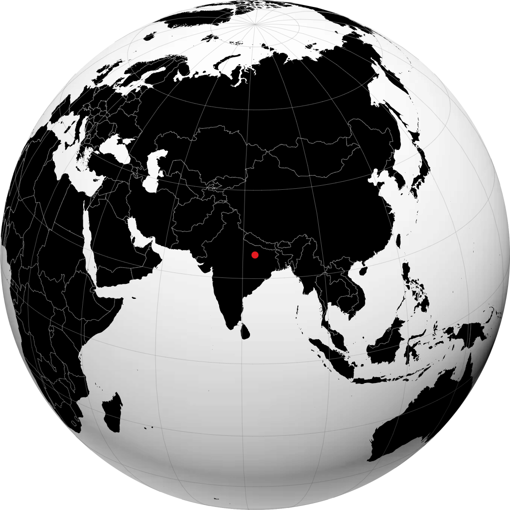 Varanasi on the globe
