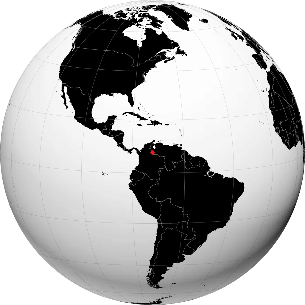 San Cristóbal on the globe