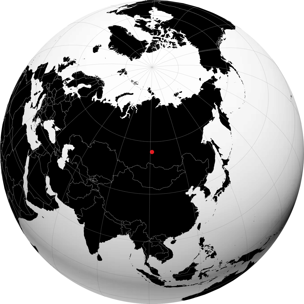 Vikhorevka on the globe