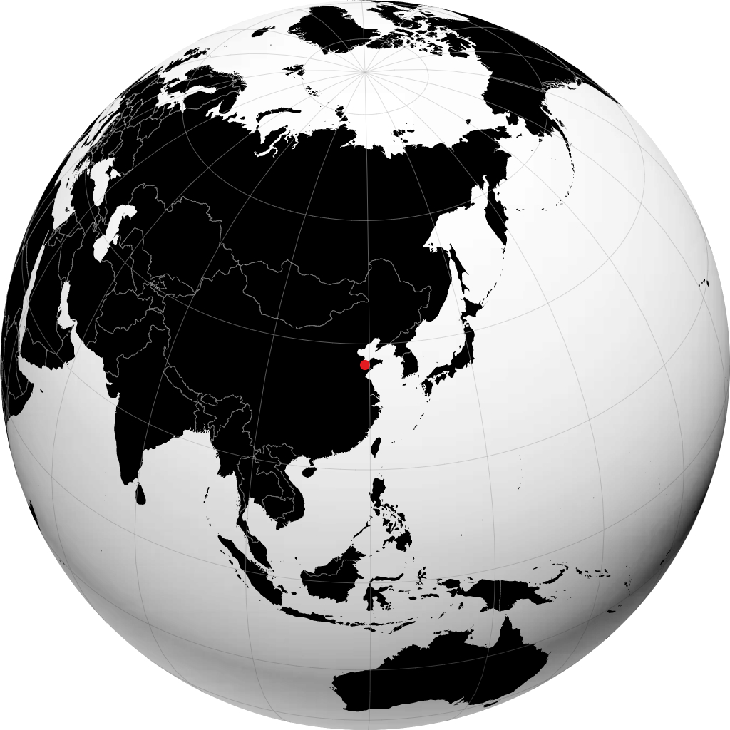 Weifang on the globe