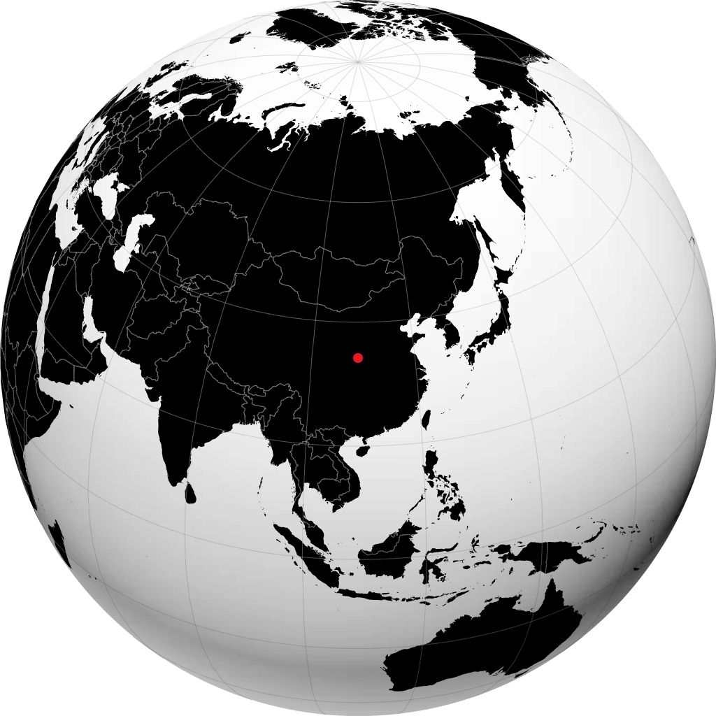 Xi'an on the globe