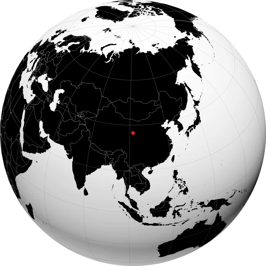 Xining on the globe