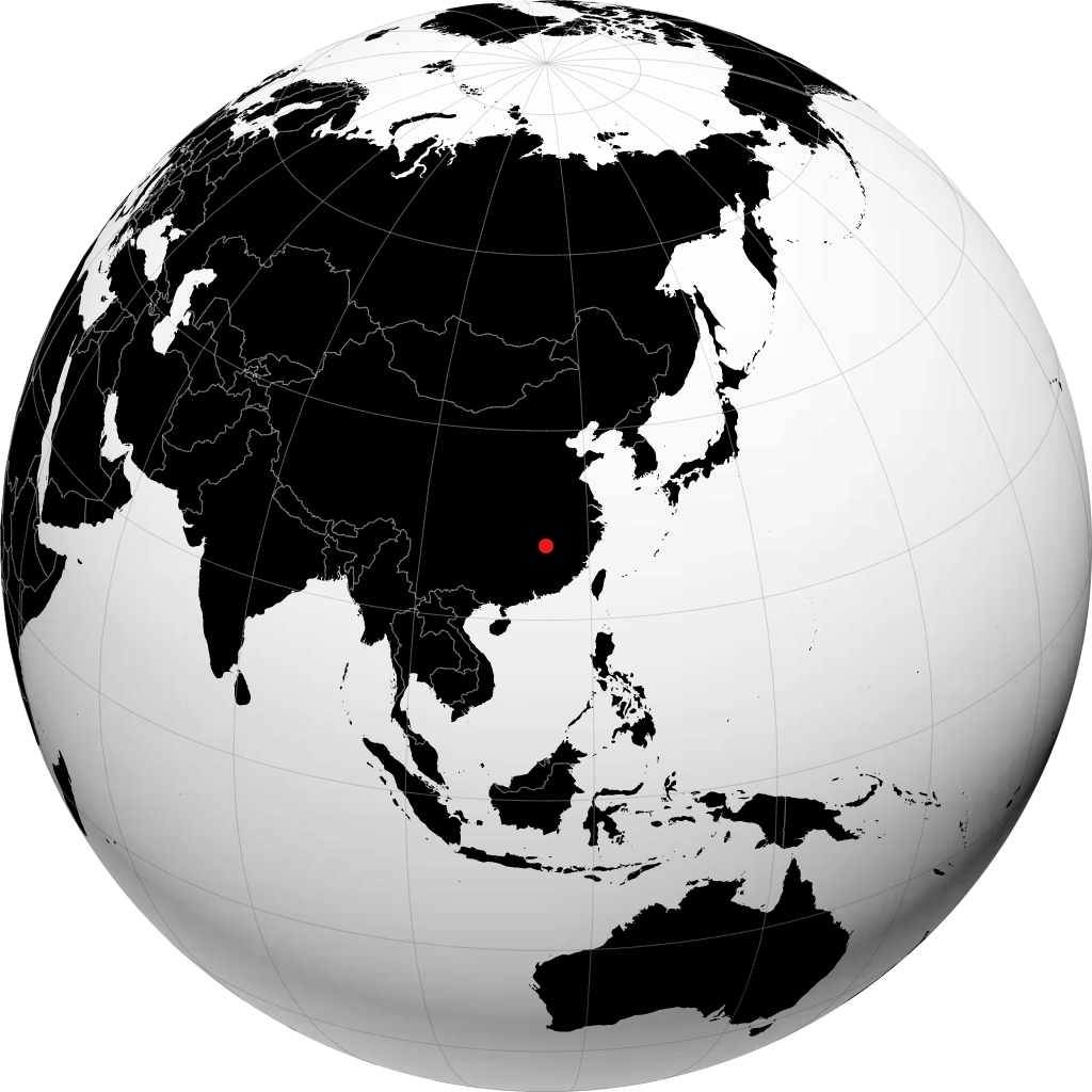 Xinyu on the globe