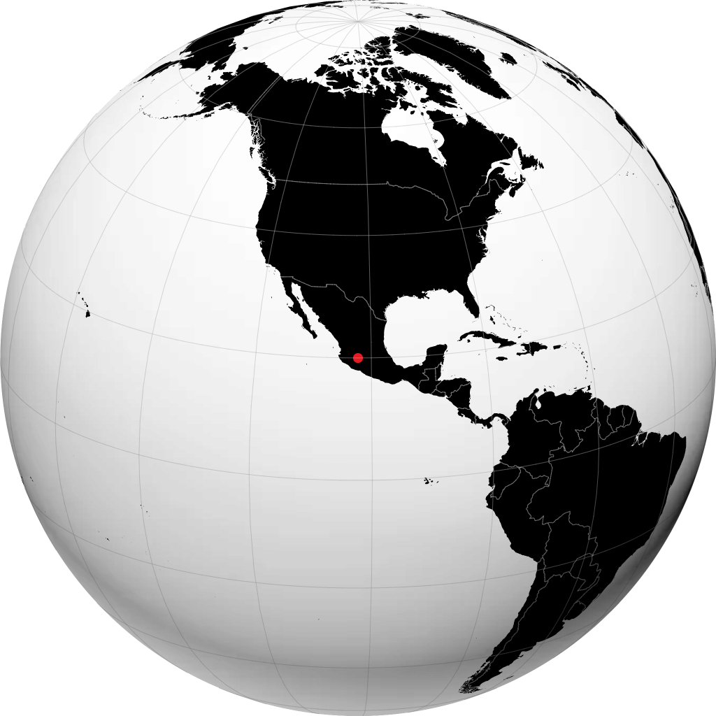 Zamora de Hidalgo on the globe