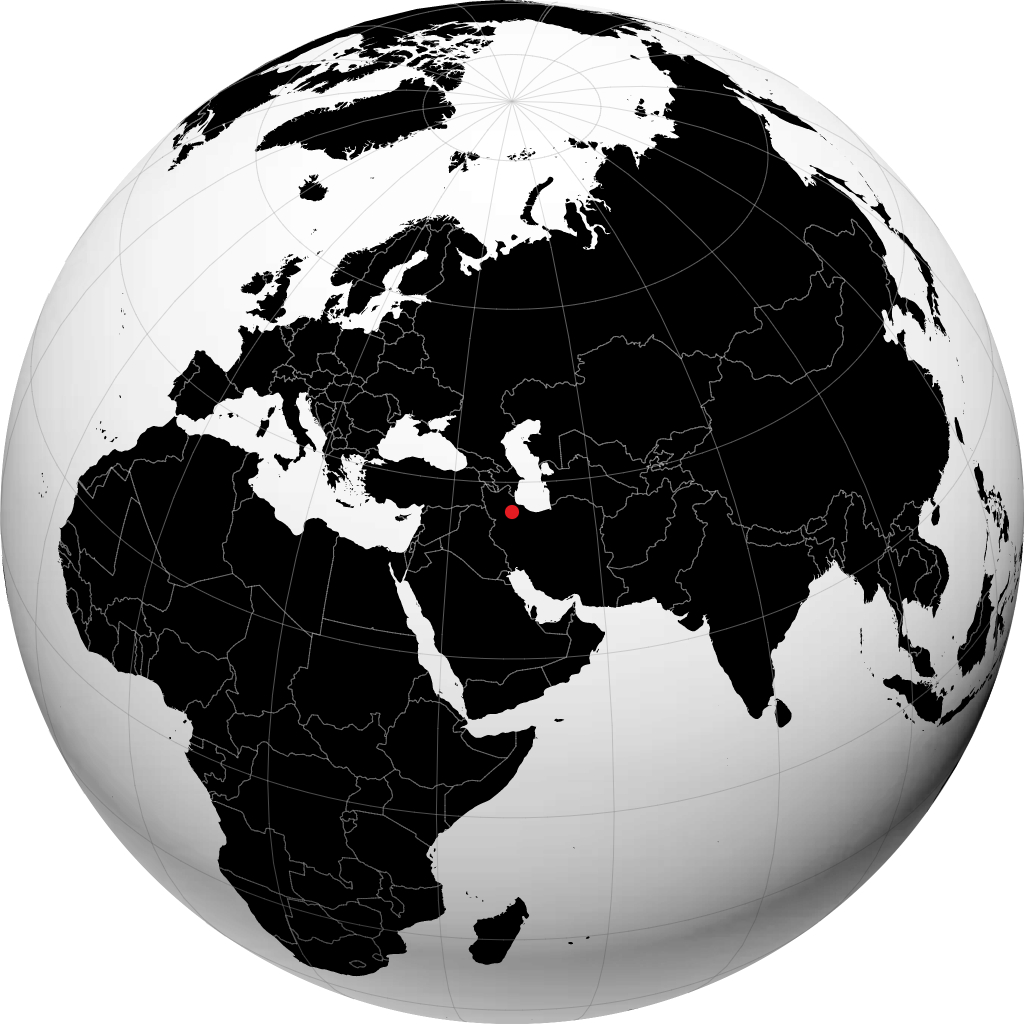 Zanjan on the globe