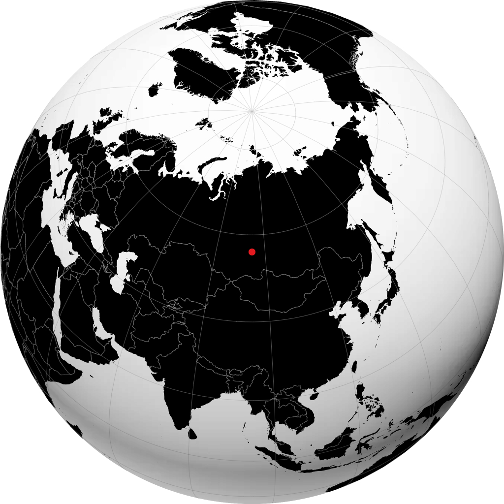 Zelenogorsk on the globe