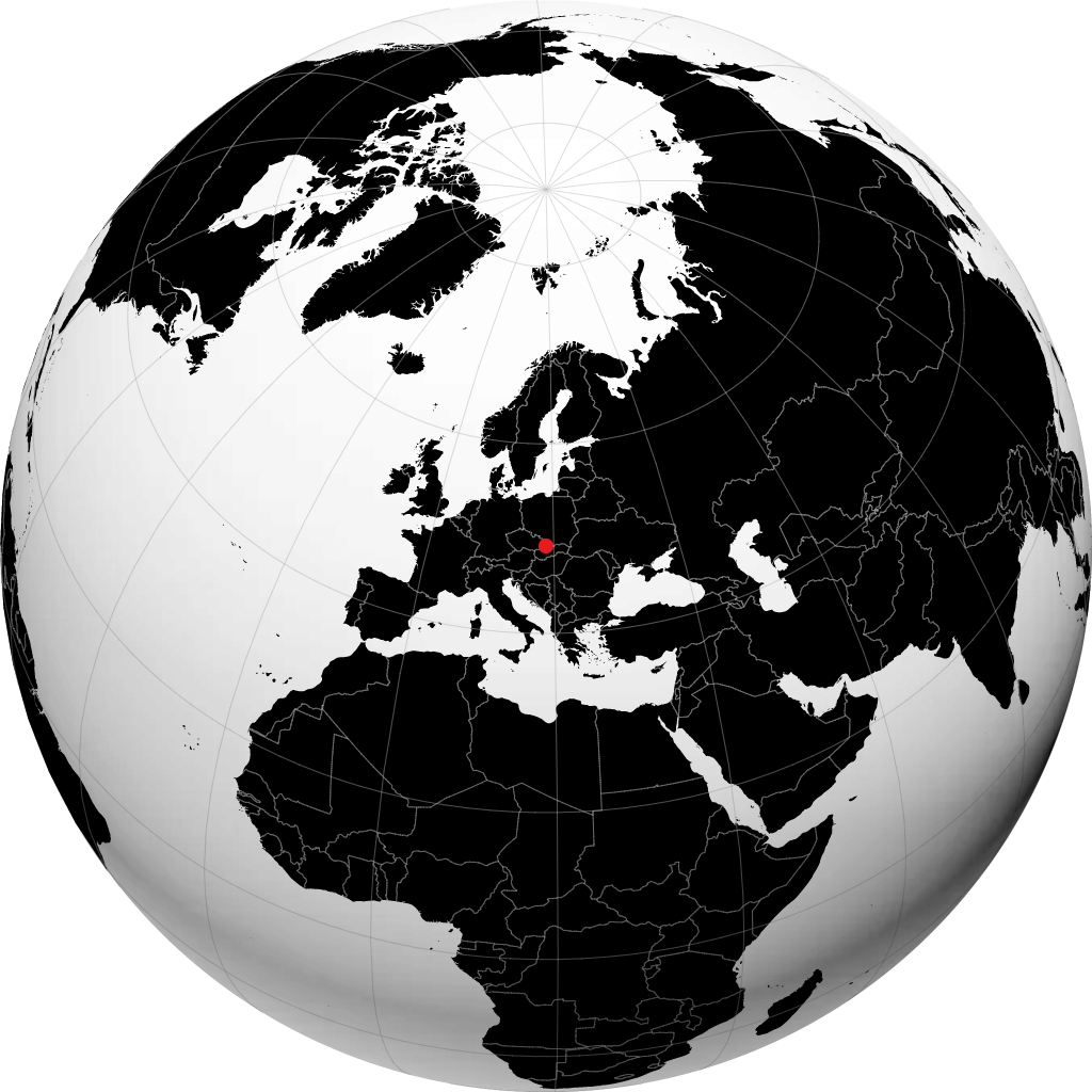Žilina on the globe