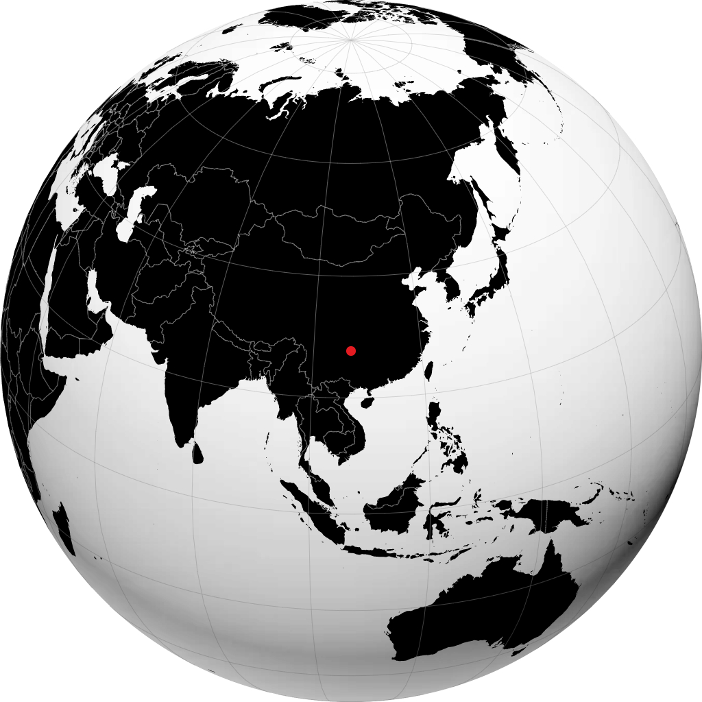 Zunyi on the globe