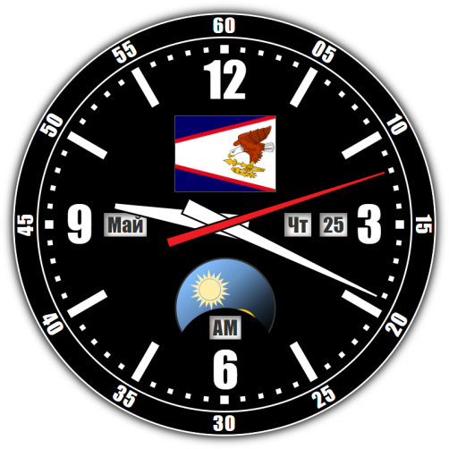 American Samoa — exact time with seconds online.
