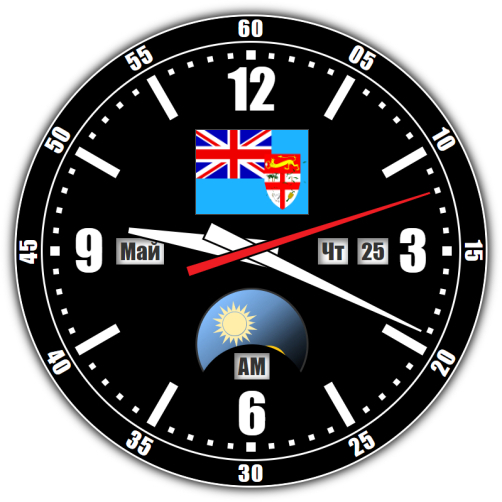 Fiji — exact time with seconds online.