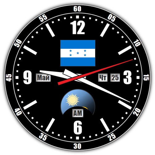 Honduras — exact time with seconds online.