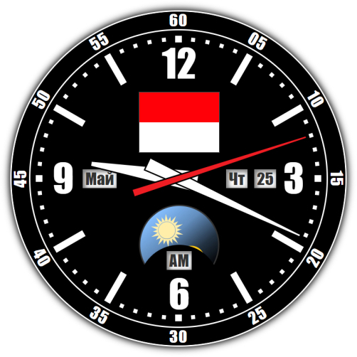 Indonesia — exact time with seconds online.