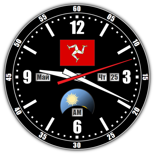 Isle of Man — exact time with seconds online.