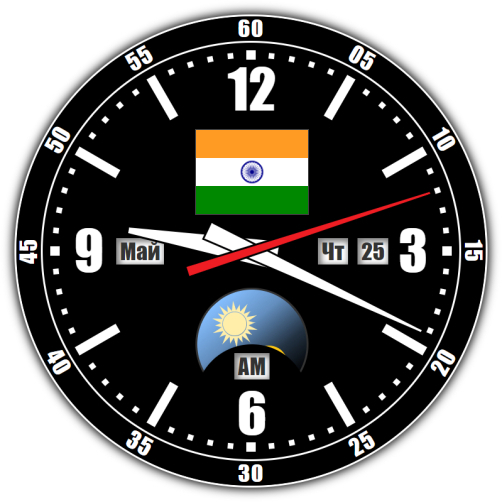 India — exact time with seconds online.