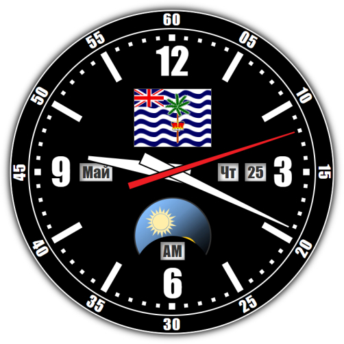 British Indian Ocean Territory — exact time with seconds online.