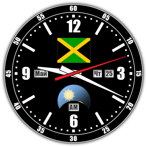 Jamaica — exact time with seconds online.