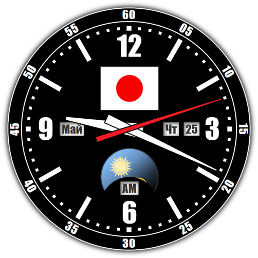 Japan — exact time with seconds online.