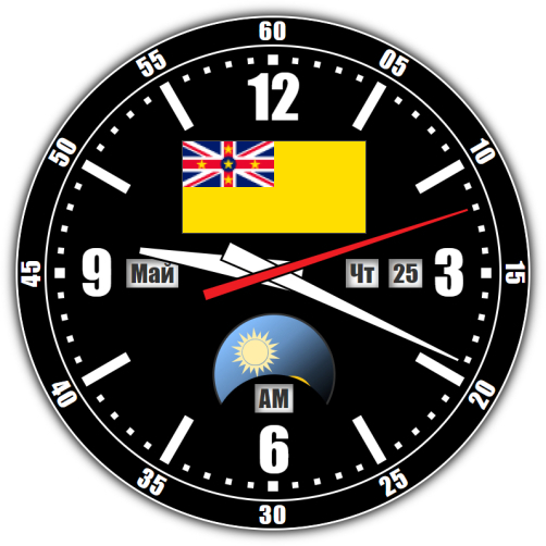 Niue — exact time with seconds online.