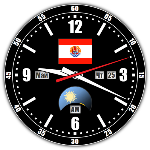 Polynesie Francaise — exact time with seconds online.