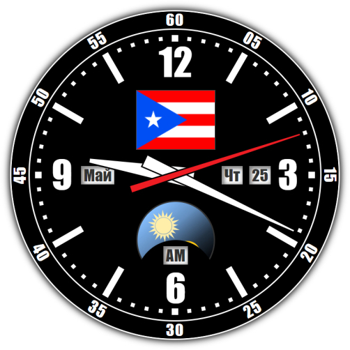 Puerto Rico — exact time with seconds online.
