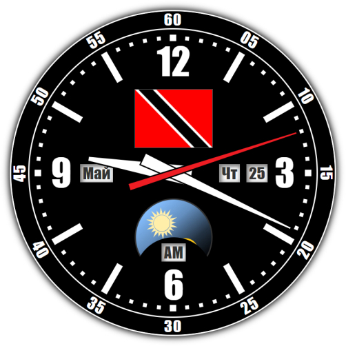 Trinidad and Tobago — exact time with seconds online.