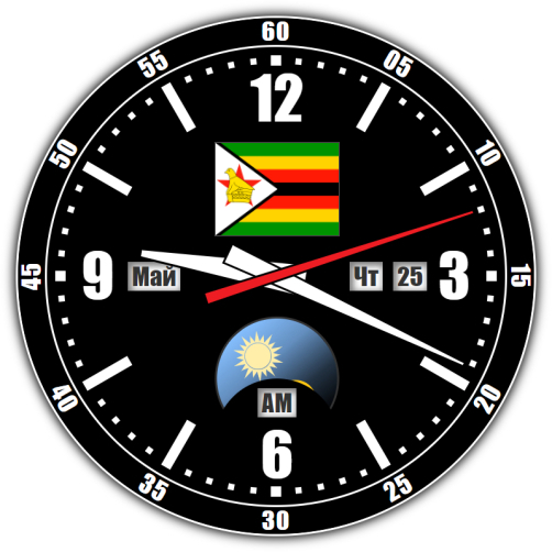 Zimbabwe — exact time with seconds online.