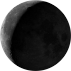 Waning Crescent, illumination 23.9%